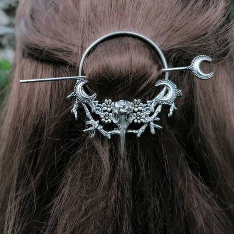 Viking Noir Oversized Crow Hair Elegance Hairxza Hair Accessories. Hair accessories in USA. Bride accessories in USA. Bridal hair accessories in USA. Kids hair accessories in USA. Girls hair accessories. Hair products. Beautiful hair accessories.