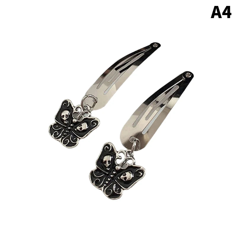 Vintage Goth Charm Hair Clip Set. Hairxza Hair Accessories. Hair accessories in USA. Bride accessories in USA. Bridal hair accessories in USA. Kids hair accessories in USA. Girls hair accessories. Hair products. Beautiful hair accessories.