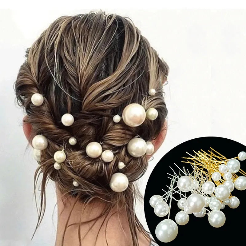 Pearl Elegance: Timeless Wedding Hair Stick. Hairxza Hair Accessories. Hair accessories in USA. Bride accessories in USA. Bridal hair accessories in USA. Kids hair accessories in USA. Girls hair accessories. Hair products. Beautiful hair accessories.