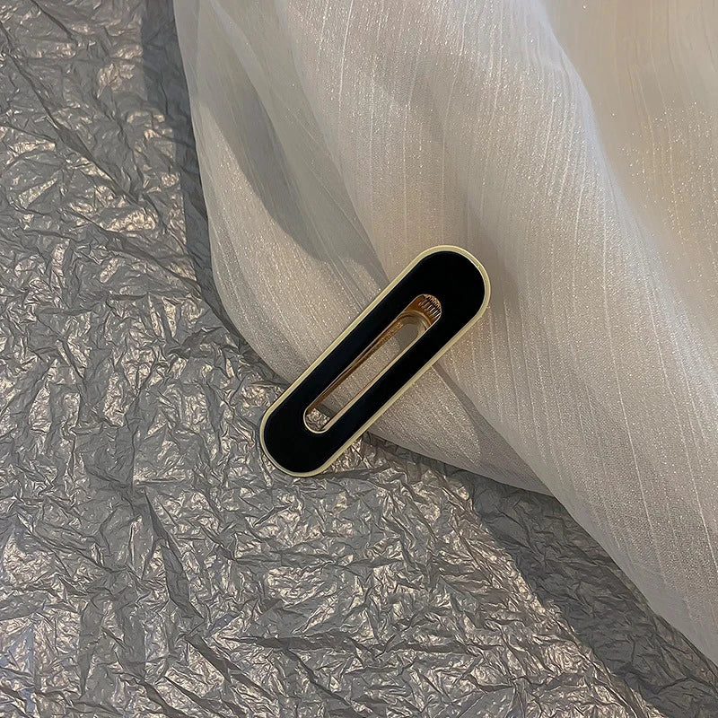 Monochrome Elegance: Retro Grid Acrylic Side Clip. Hair accessories for brides. Hair accessories in USA. Bride accessories in USA. Bridal hair accessories in USA. Kids hair accessories in USA. Girls hair accessories. Hair products. Beautiful hair accessories.