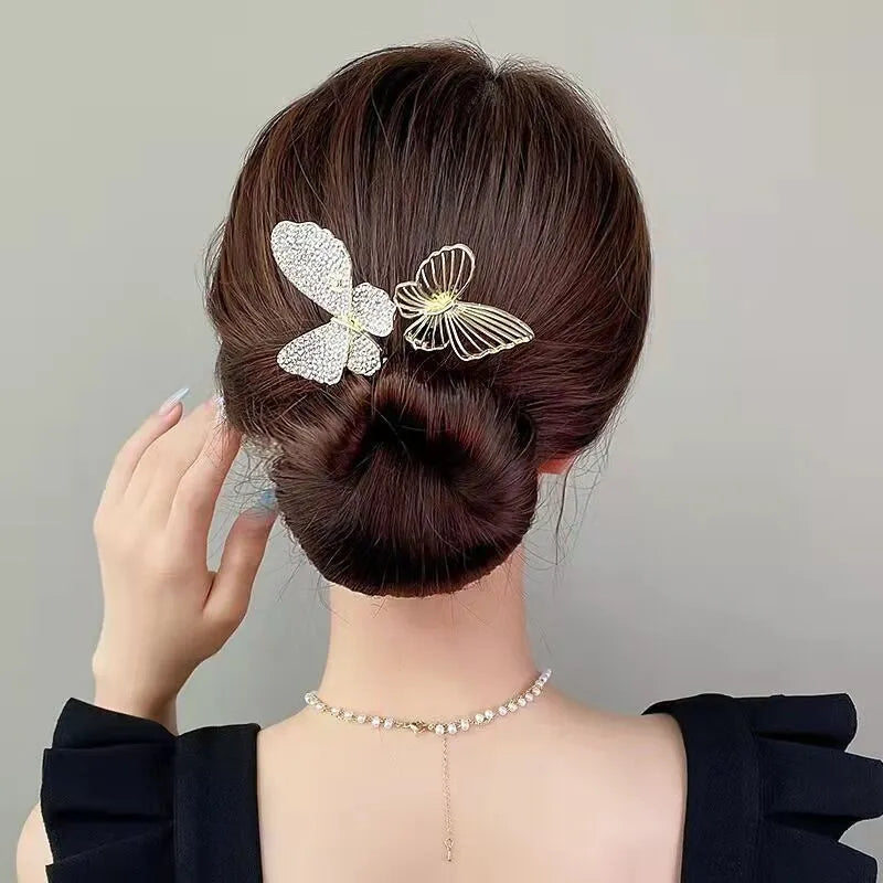 Enchanting Butterfly Blooms: Fashion Flower Hair Stick. Hair accessories in USA. Bride accessories in USA. Bridal hair accessories in USA. Kids hair accessories in USA. Girls hair accessories. Hair products. Beautiful hair accessories.