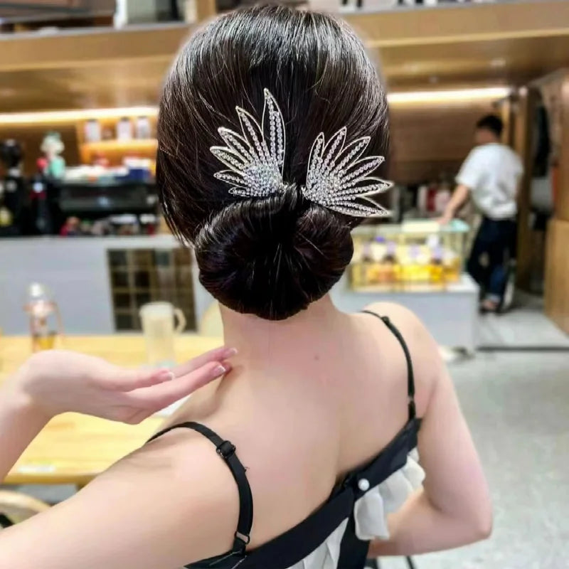 Enchanting Butterfly Blooms: Fashion Flower Hair Stick. Hair accessories in USA. Bride accessories in USA. Bridal hair accessories in USA. Kids hair accessories in USA. Girls hair accessories. Hair products. Beautiful hair accessories.