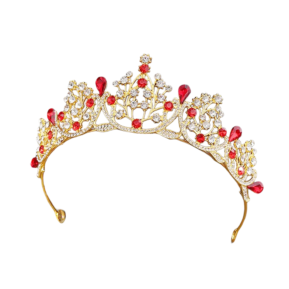 Majestic Dreams: Handcrafted Rhinestone & Pearl Princess Tiara