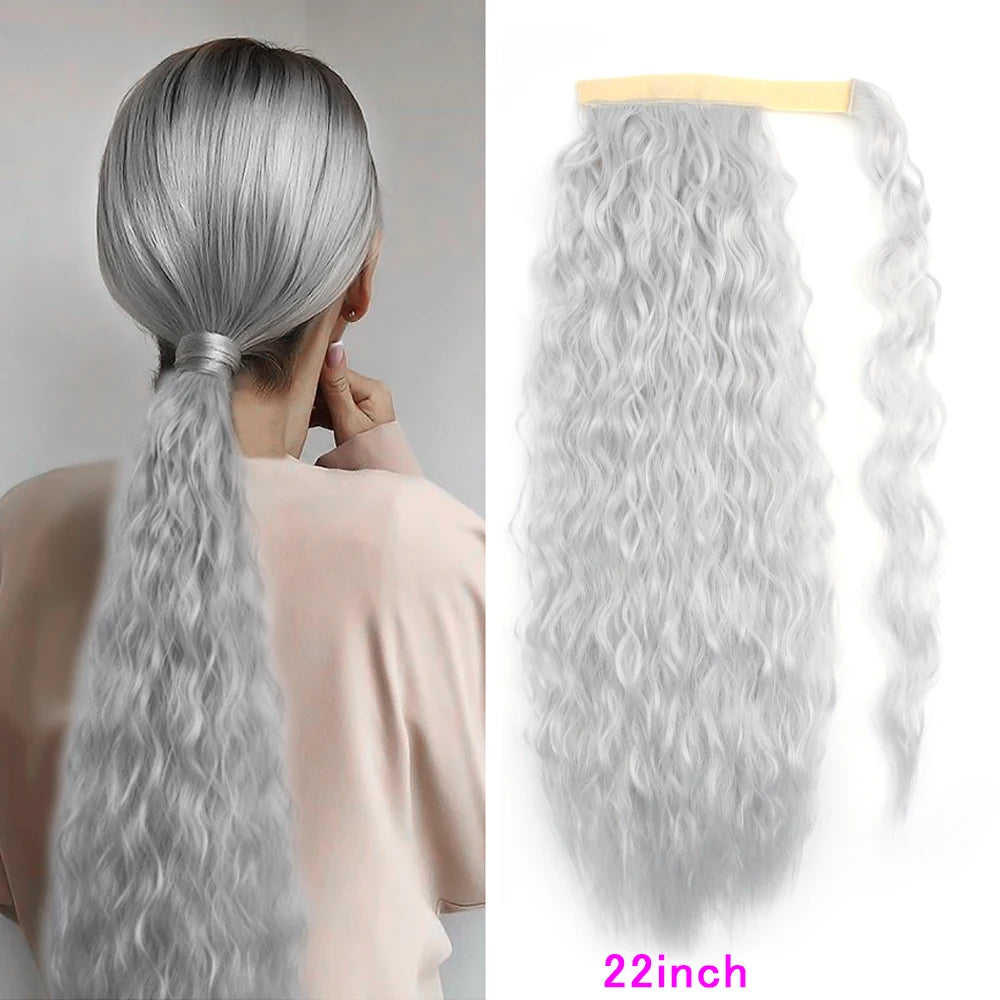 Synthetic Long Straight Ponytail Wrap Around Clip In Hair Extensions Natural Hairpiece Fiber Black Blonde Fake Hair Pony Tail,Hairxza Hair Accessories. Hair accessories in USA. Bride accessories in USA. Bridal hair accessories in USA. Kids hair accessories in USA. Girls hair accessories. Hair products. Beautiful hair accessories.