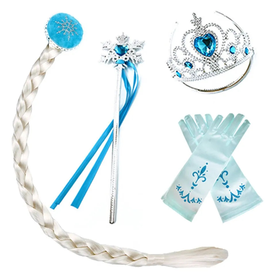 Frozen Fantasy Crown Wig: Elsa & Anna-Inspired Kids Cosplay Delight. Hairxza Hair Accessories. Hair accessories in USA. Bride accessories in USA. Bridal hair accessories in USA. Kids hair accessories in USA. Girls hair accessories. Hair products. Beautiful hair accessories.