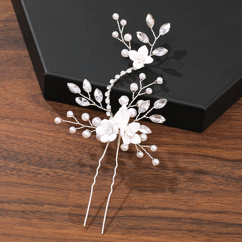 Bridal Bloom Hair Pins. Hair accessories in USA. Bride accessories in USA. Bridal hair accessories in USA. Kids hair accessories in USA. Girls hair accessories. Hair products. Beautiful hair accessories.