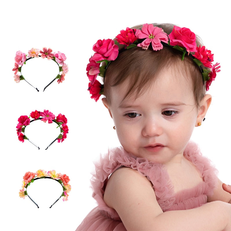 Petite Princess Baby Headband: Floral Crown Hair Accessory for Girls. Hairxza Hair Accessories. Hair accessories in USA. Bride accessories in USA. Bridal hair accessories in USA. Kids hair accessories in USA. Girls hair accessories. Hair products. Beautiful hair accessories.