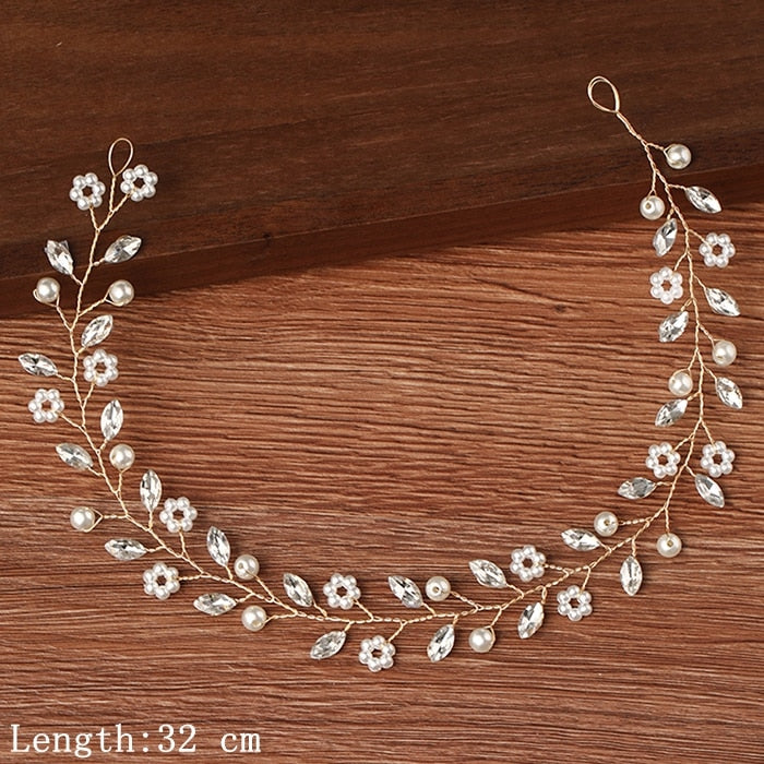 Elegant Pearl and Rhinestone Headbands for Weddings. Hair accessories in USA. Bride accessories in USA. Bridal hair accessories in USA. Kids hair accessories in USA. Girls hair accessories. Hair products. Beautiful hair accessories.