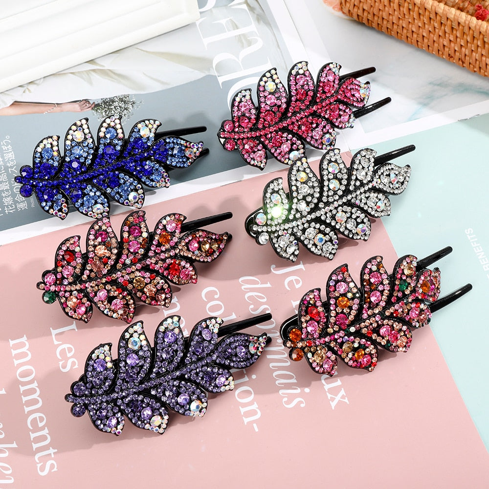 Retro Glam Rhinestone Hairpins. Hair accessories in USA. Bride accessories in USA. Bridal hair accessories in USA. Kids hair accessories in USA. Girls hair accessories. Hair products. Beautiful hair accessories.