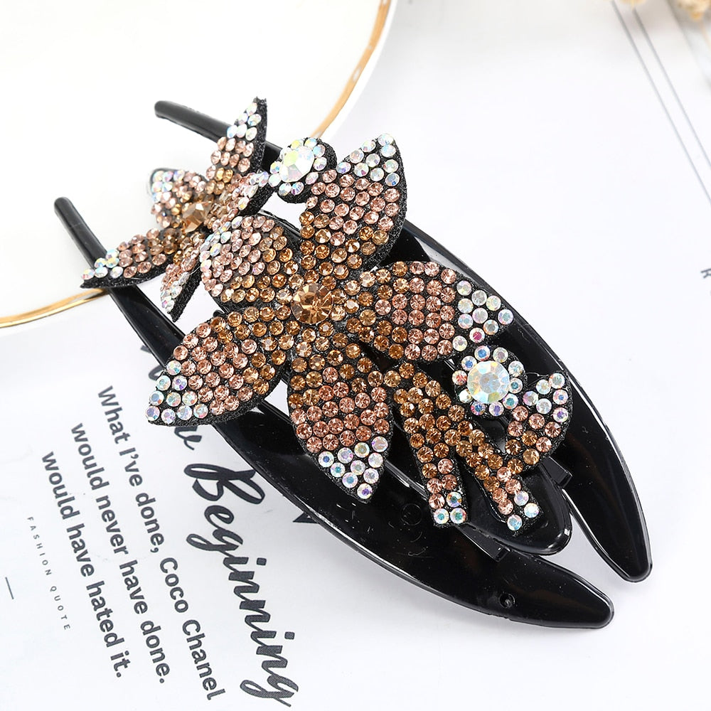 Retro Glam Rhinestone Hairpins. Hair accessories in USA. Bride accessories in USA. Bridal hair accessories in USA. Kids hair accessories in USA. Girls hair accessories. Hair products. Beautiful hair accessories.