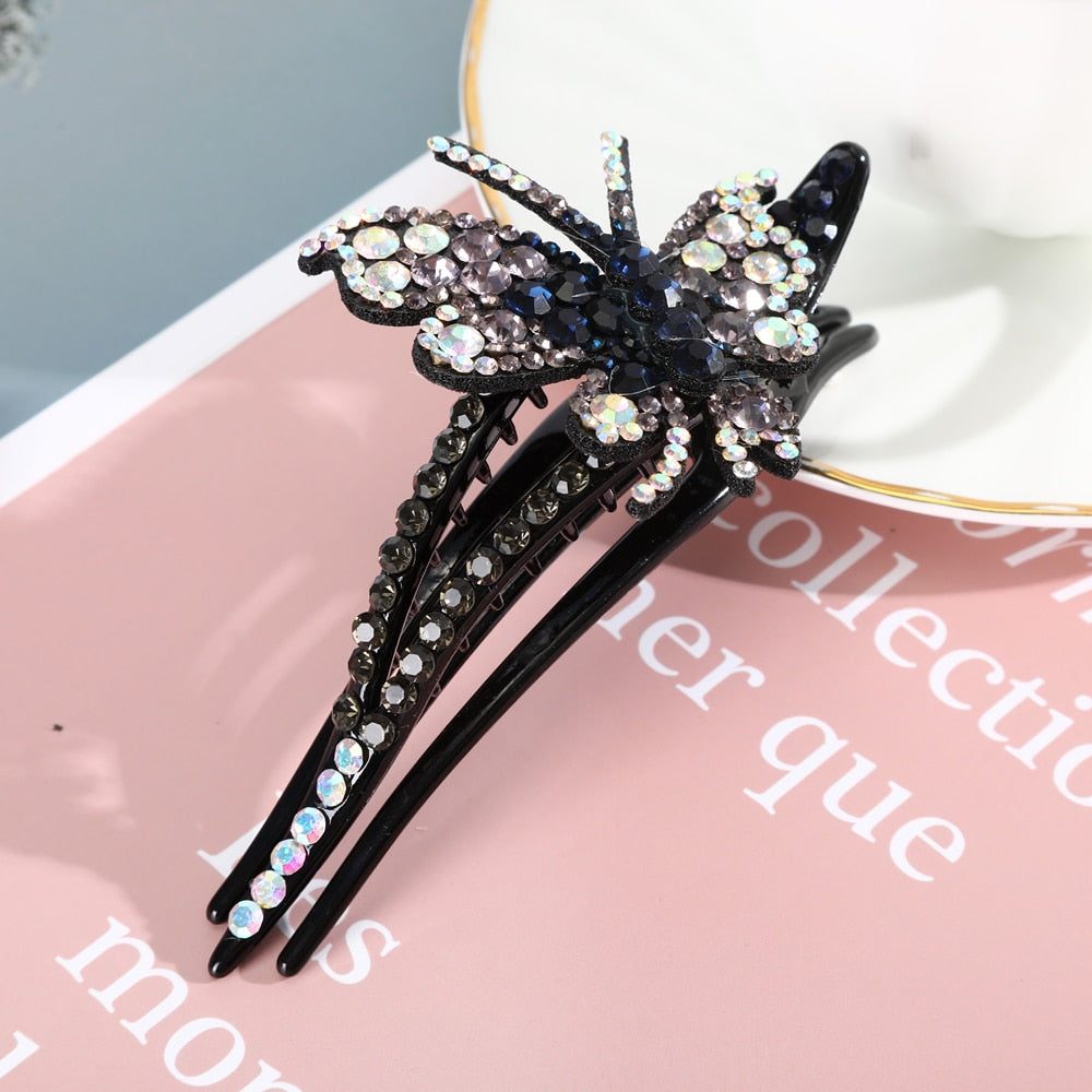 Retro Glam Rhinestone Hairpins. Hair accessories in USA. Bride accessories in USA. Bridal hair accessories in USA. Kids hair accessories in USA. Girls hair accessories. Hair products. Beautiful hair accessories.