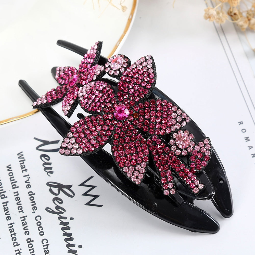 Retro Glam Rhinestone Hairpins. Hair accessories in USA. Bride accessories in USA. Bridal hair accessories in USA. Kids hair accessories in USA. Girls hair accessories. Hair products. Beautiful hair accessories.