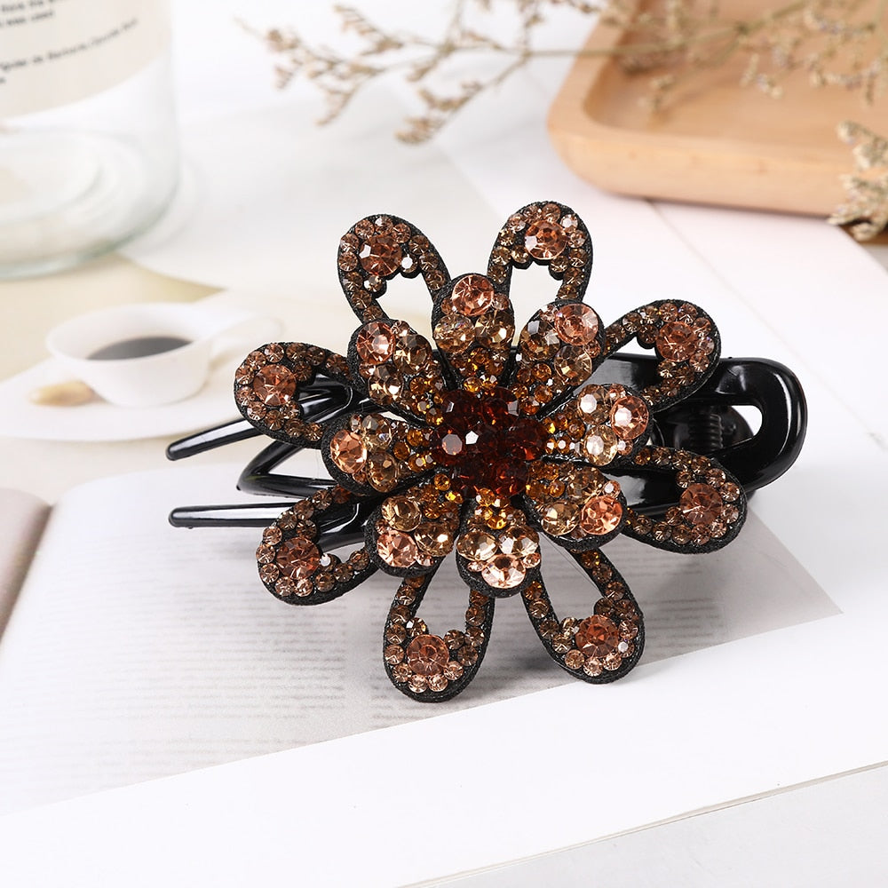 Retro Glam Rhinestone Hairpins. Hair accessories in USA. Bride accessories in USA. Bridal hair accessories in USA. Kids hair accessories in USA. Girls hair accessories. Hair products. Beautiful hair accessories.