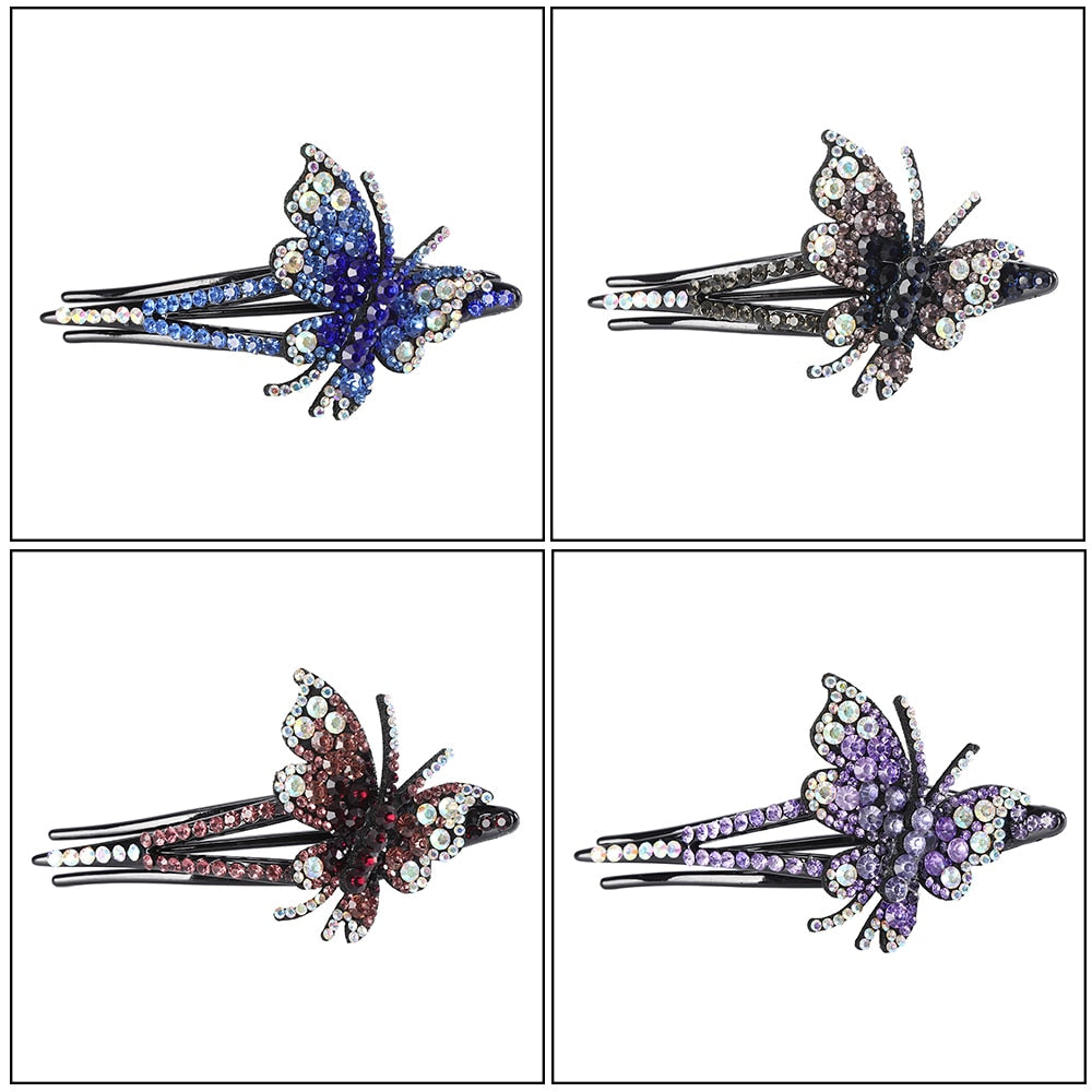 Retro Glam Rhinestone Hairpins. Hair accessories in USA. Bride accessories in USA. Bridal hair accessories in USA. Kids hair accessories in USA. Girls hair accessories. Hair products. Beautiful hair accessories.