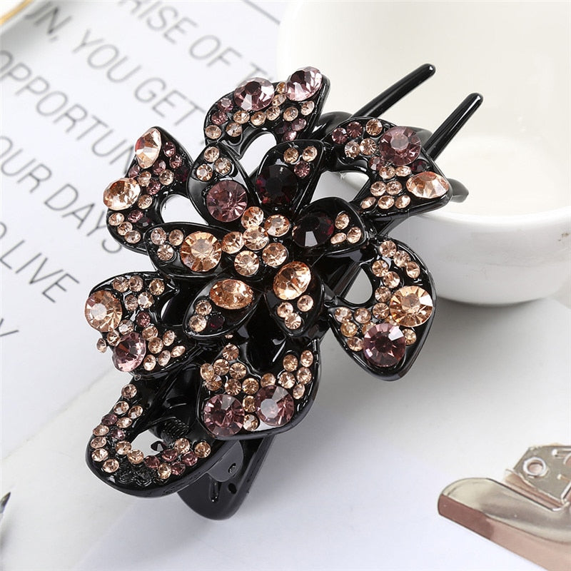 Retro Glam Rhinestone Hairpins. Hair accessories in USA. Bride accessories in USA. Bridal hair accessories in USA. Kids hair accessories in USA. Girls hair accessories. Hair products. Beautiful hair accessories.