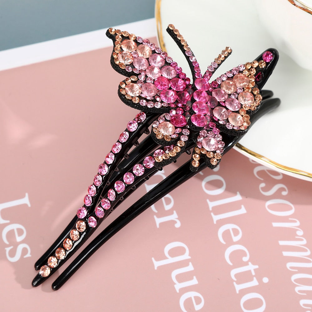 Retro Glam Rhinestone Hairpins. Hair accessories in USA. Bride accessories in USA. Bridal hair accessories in USA. Kids hair accessories in USA. Girls hair accessories. Hair products. Beautiful hair accessories.