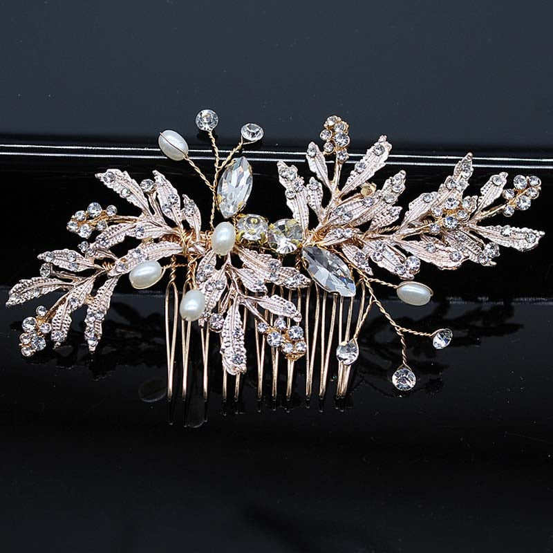 Crystal Pearl Hair Combs for Bridal.Hair accessories in USA. Bride accessories in USA. Bridal hair accessories in USA. Kids hair accessories in USA. Girls hair accessories. Hair products. Beautiful hair accessories.