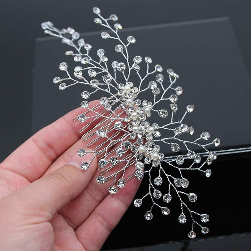 Crystal Pearl Hair Combs for Bridal.Hair accessories in USA. Bride accessories in USA. Bridal hair accessories in USA. Kids hair accessories in USA. Girls hair accessories. Hair products. Beautiful hair accessories.