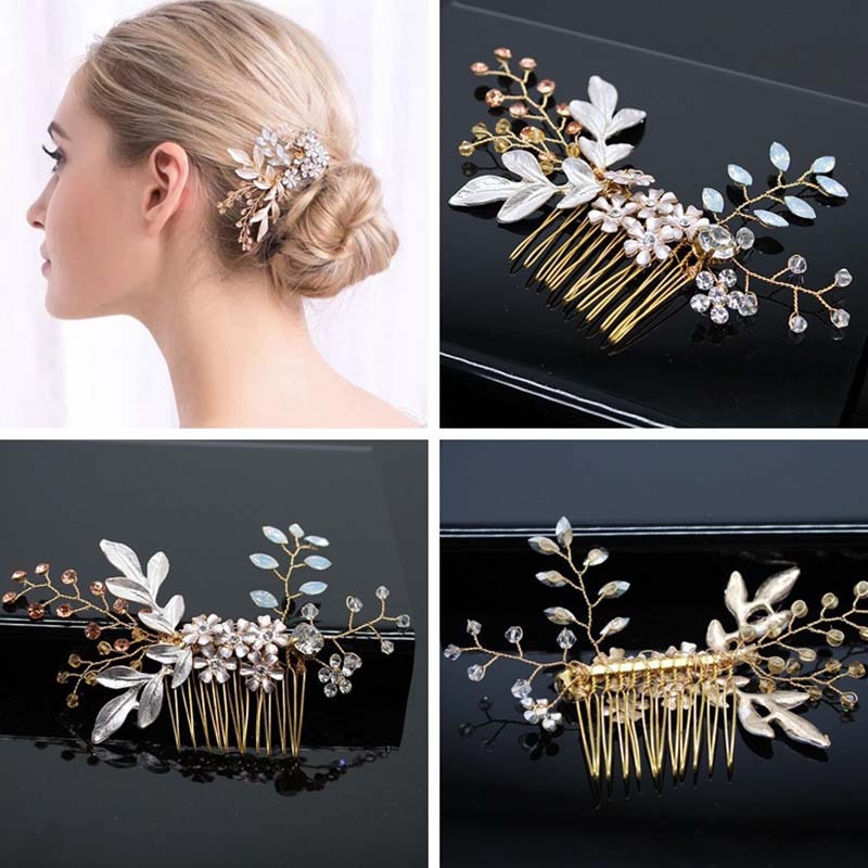 Crystal Pearl Hair Combs for Bridal.Hair accessories in USA. Bride accessories in USA. Bridal hair accessories in USA. Kids hair accessories in USA. Girls hair accessories. Hair products. Beautiful hair accessories.