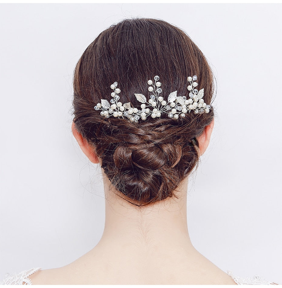 Crystal Blossom Hairpins - Handmade Wedding Hair Accessories