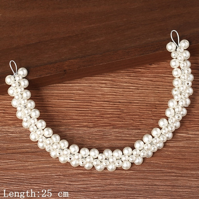 Elegant Pearl and Rhinestone Headbands for Weddings. Hair accessories in USA. Bride accessories in USA. Bridal hair accessories in USA. Kids hair accessories in USA. Girls hair accessories. Hair products. Beautiful hair accessories.