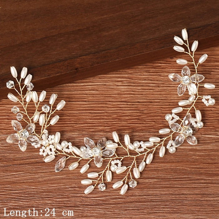 Elegant Pearl and Rhinestone Headbands for Weddings. Hair accessories in USA. Bride accessories in USA. Bridal hair accessories in USA. Kids hair accessories in USA. Girls hair accessories. Hair products. Beautiful hair accessories.