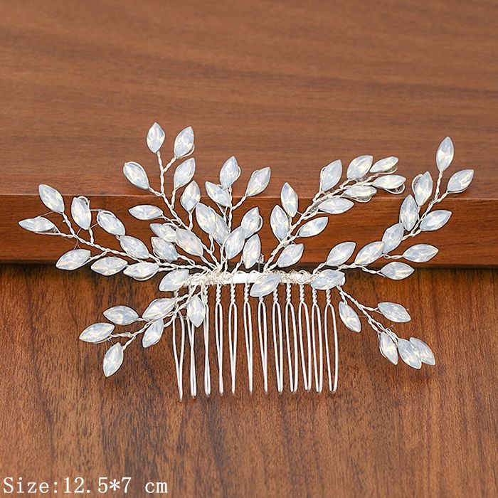 Shimmering Silver Pearl and Rhinestone Hair Combs. Wedding bridal hair combs. Wedding bridal hair accessory.