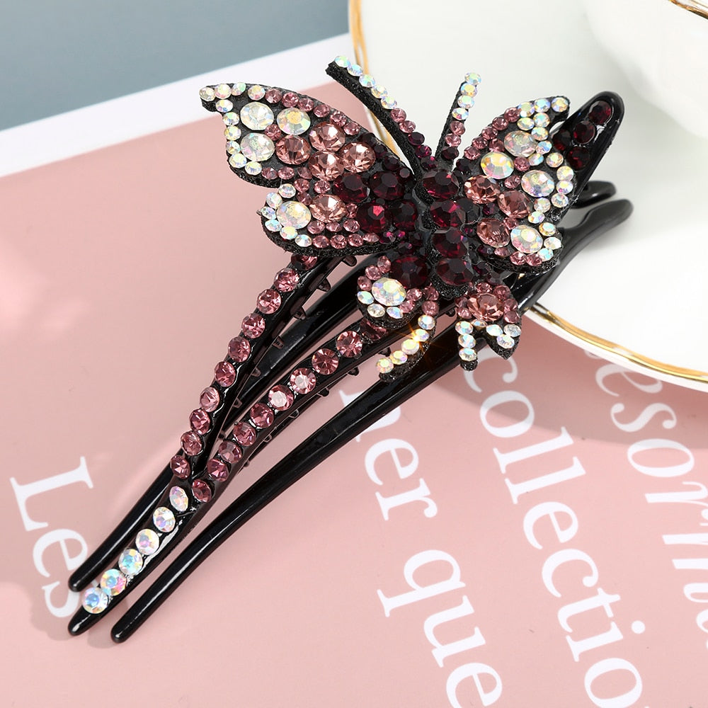 Retro Glam Rhinestone Hairpins. Hair accessories in USA. Bride accessories in USA. Bridal hair accessories in USA. Kids hair accessories in USA. Girls hair accessories. Hair products. Beautiful hair accessories.