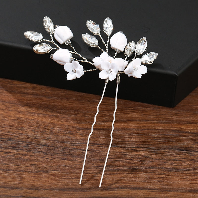 Bridal Bloom Hair Pins. Hair accessories in USA. Bride accessories in USA. Bridal hair accessories in USA. Kids hair accessories in USA. Girls hair accessories. Hair products. Beautiful hair accessories.