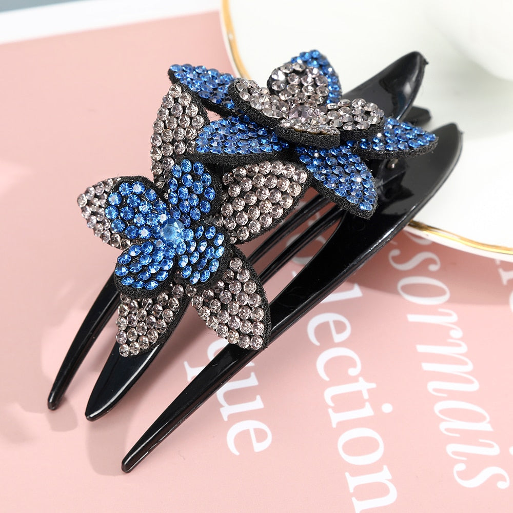 Retro Glam Rhinestone Hairpins. Hair accessories in USA. Bride accessories in USA. Bridal hair accessories in USA. Kids hair accessories in USA. Girls hair accessories. Hair products. Beautiful hair accessories.