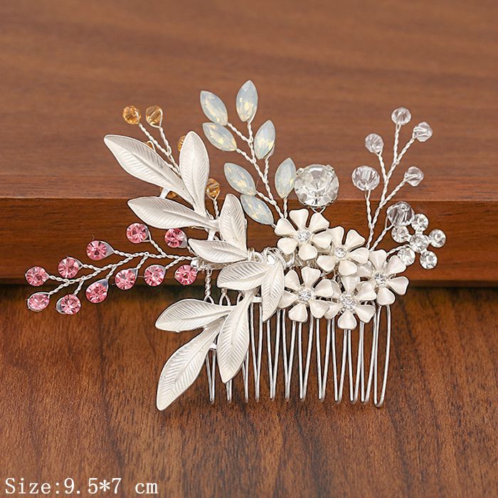 Shimmering Silver Pearl and Rhinestone Hair Combs. Wedding bridal hair combs. Wedding bridal hair accessory.