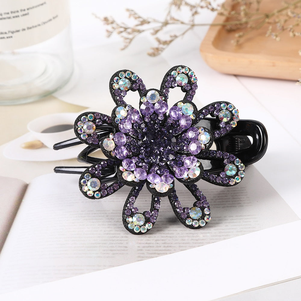 Retro Glam Rhinestone Hairpins. Hair accessories in USA. Bride accessories in USA. Bridal hair accessories in USA. Kids hair accessories in USA. Girls hair accessories. Hair products. Beautiful hair accessories.