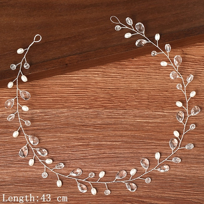 Elegant Pearl and Rhinestone Headbands for Weddings. Hair accessories in USA. Bride accessories in USA. Bridal hair accessories in USA. Kids hair accessories in USA. Girls hair accessories. Hair products. Beautiful hair accessories.