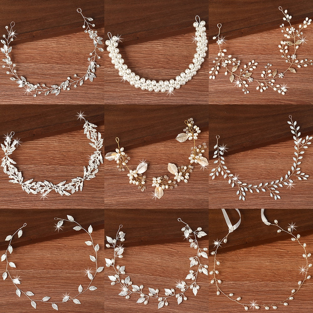 Elegant Pearl and Rhinestone Headbands for Weddings. Hair accessories in USA. Bride accessories in USA. Bridal hair accessories in USA. Kids hair accessories in USA. Girls hair accessories. Hair products. Beautiful hair accessories.