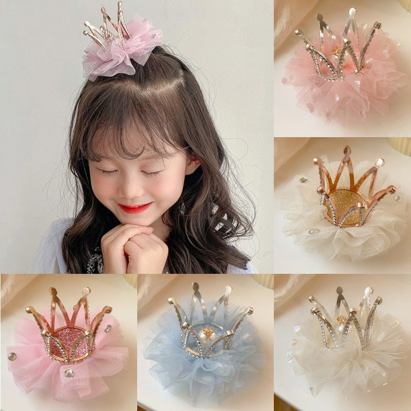 Little Princess Mesh Crown Hairpin. Hairxza Hair Accessories.. Hairxza Hair Accessories. Hair accessories in USA. Bride accessories in USA. Bridal hair accessories in USA. Kids hair accessories in USA. Girls hair accessories. Hair products. Beautiful hair accessories.