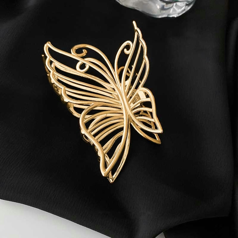 Chic Silver Butterfly and Rose Flower Hairpin. Hair accessories in USA. Bride accessories in USA. Bridal hair accessories in USA. Kids hair accessories in USA. Girls hair accessories. Hair products. Beautiful hair accessories.