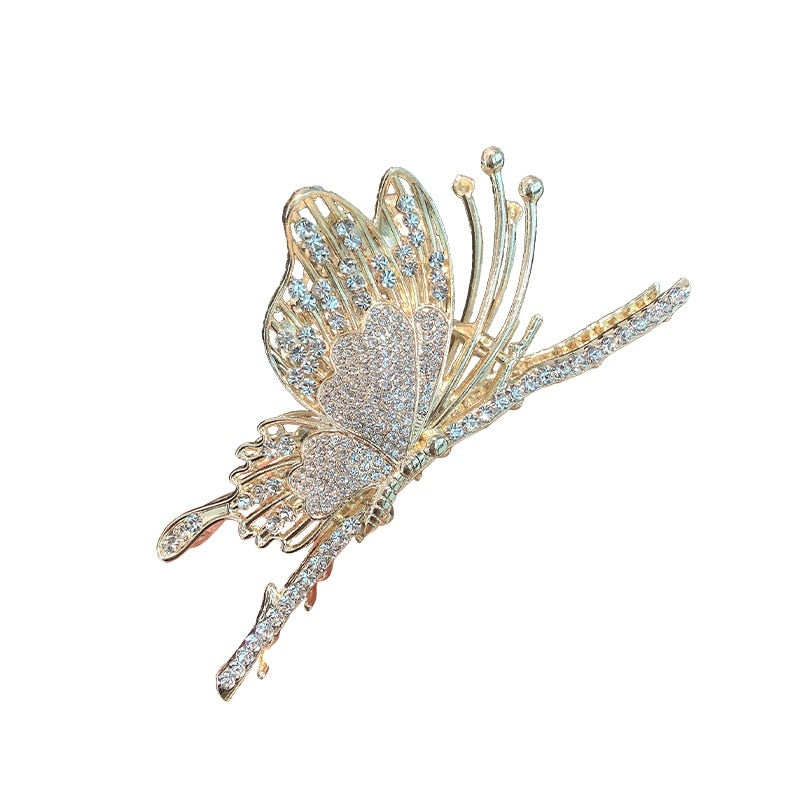 Retro Glam Rhinestone Butterfly Hair Claw. Hair accessories in USA. Bride accessories in USA. Bridal hair accessories in USA. Kids hair accessories in USA. Girls hair accessories. Hair products. Beautiful hair accessories.