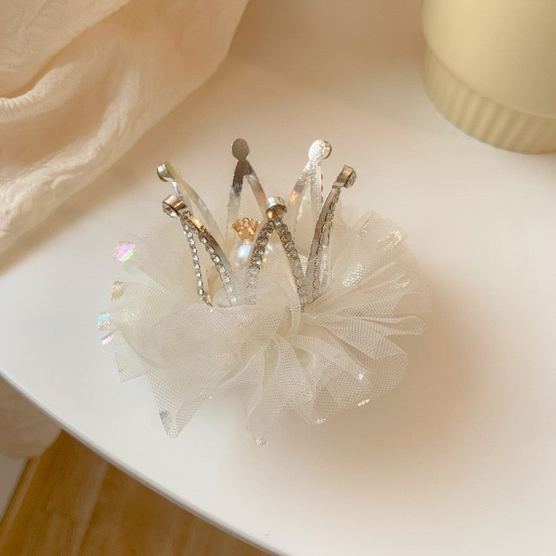 Little Princess Mesh Crown Hairpin. Hairxza Hair Accessories.. Hairxza Hair Accessories. Hair accessories in USA. Bride accessories in USA. Bridal hair accessories in USA. Kids hair accessories in USA. Girls hair accessories. Hair products. Beautiful hair accessories.