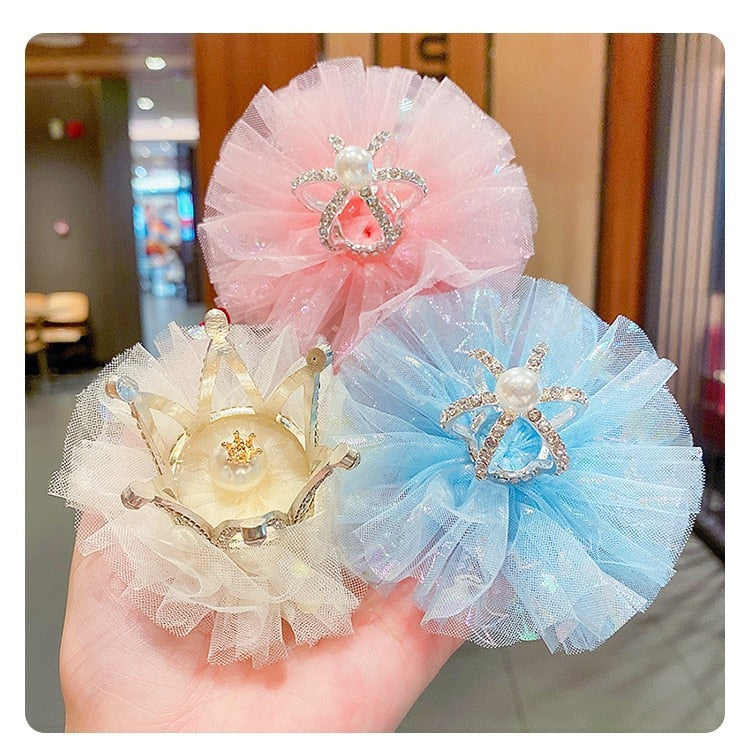 Little Princess Mesh Crown Hairpin. Hairxza Hair Accessories.. Hairxza Hair Accessories. Hair accessories in USA. Bride accessories in USA. Bridal hair accessories in USA. Kids hair accessories in USA. Girls hair accessories. Hair products. Beautiful hair accessories.