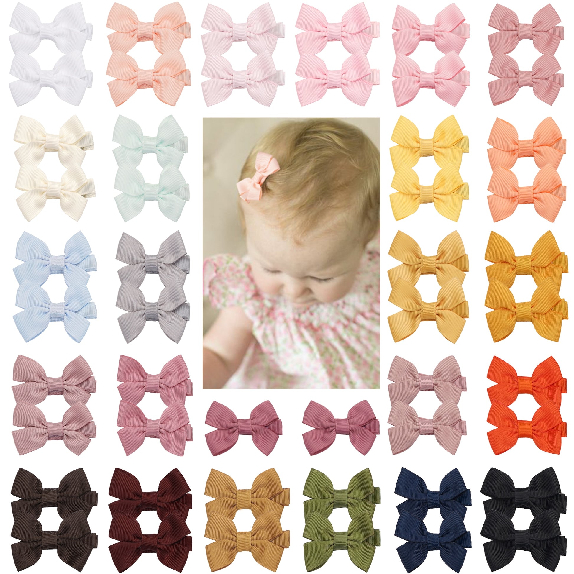 10/20/30pcs Baby Girl Hair Bows with Clips. Hair accessories in USA. Bride accessories in USA. Bridal hair accessories in USA. Kids hair accessories in USA. Girls hair accessories. Hair products. Beautiful hair accessories.