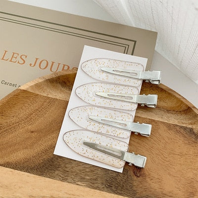 4pcs No Bend Hair Clips for Side Bangs and Fringe