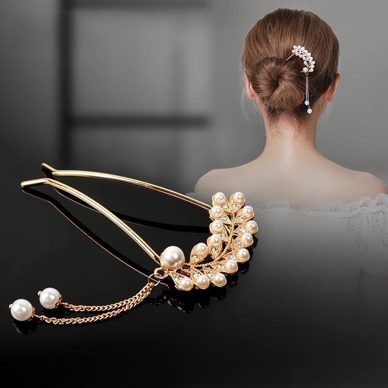 Pearl Shogun Hairpin. Hairxza Hair Accessories. Hair accessories in USA. Bride accessories in USA. Bridal hair accessories in USA. Kids hair accessories in USA. Girls hair accessories. Hair products. Beautiful hair accessories.