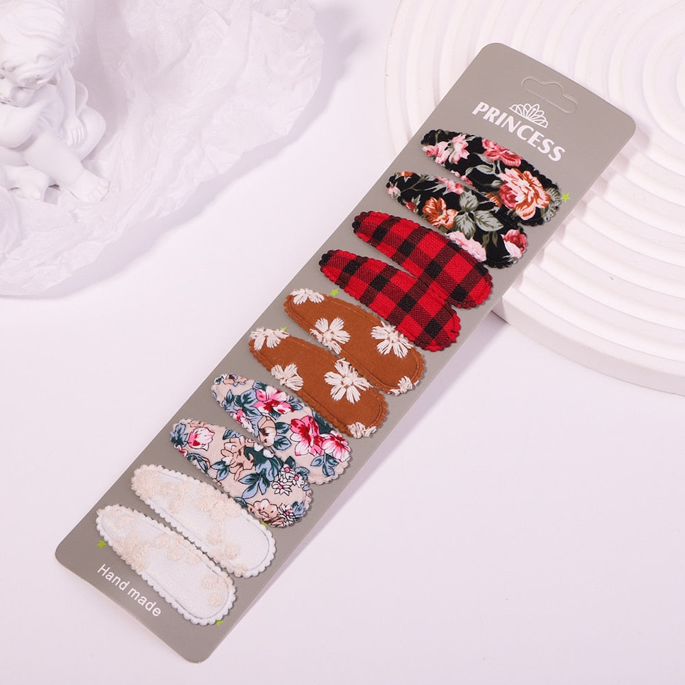 Colorful Snapset Embroidery Hair Clips for Girls. Hairxza Hair Accessories.